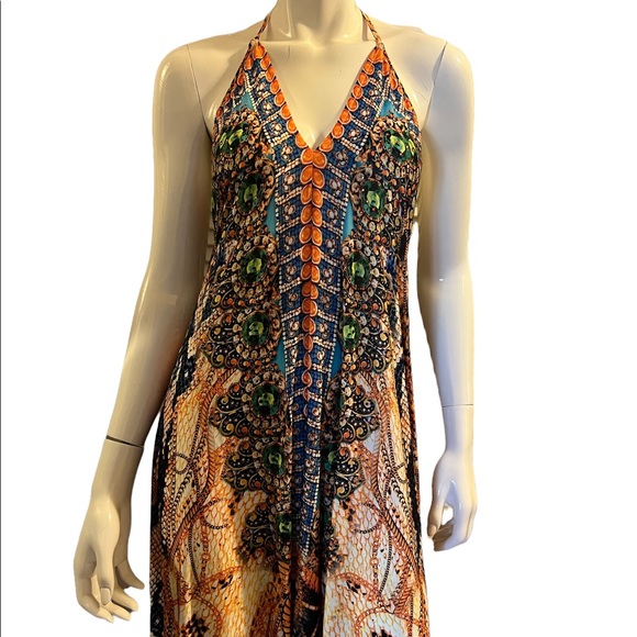 VENUS Colorful Hi-Low Backless Dress (M) NWOT - Picture 2 of 16